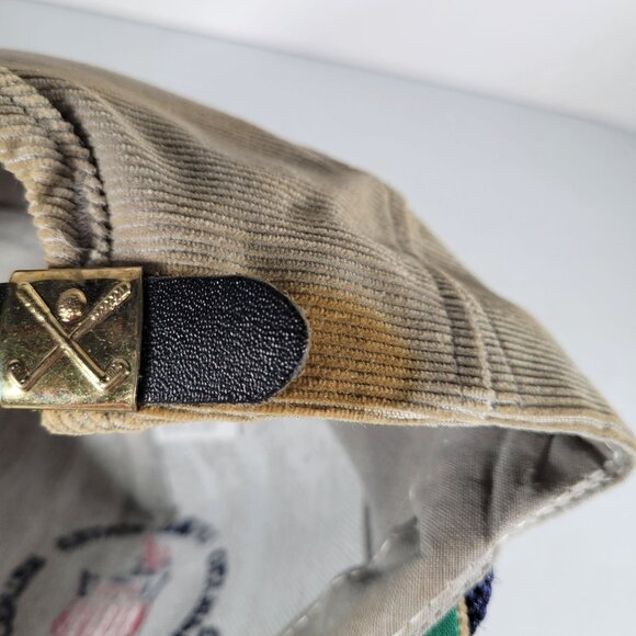 Vintage US Olympic Training Center Corduroy Cap Snapback Hat MADE IN USA Tan Bei - Picture 8 of 10